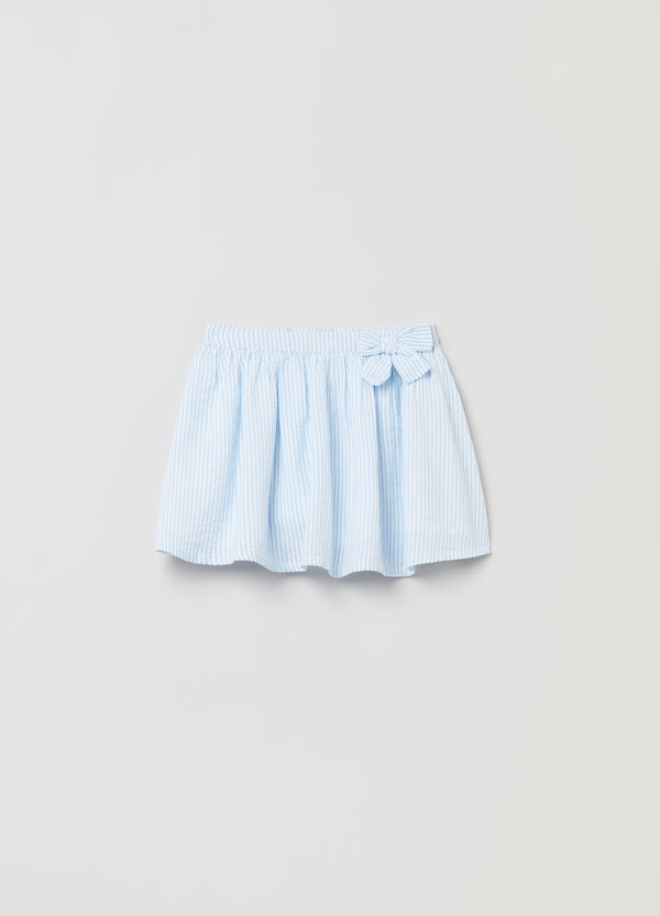 OVS Baby Girl Seersucker Pinstripe Bow Skirt