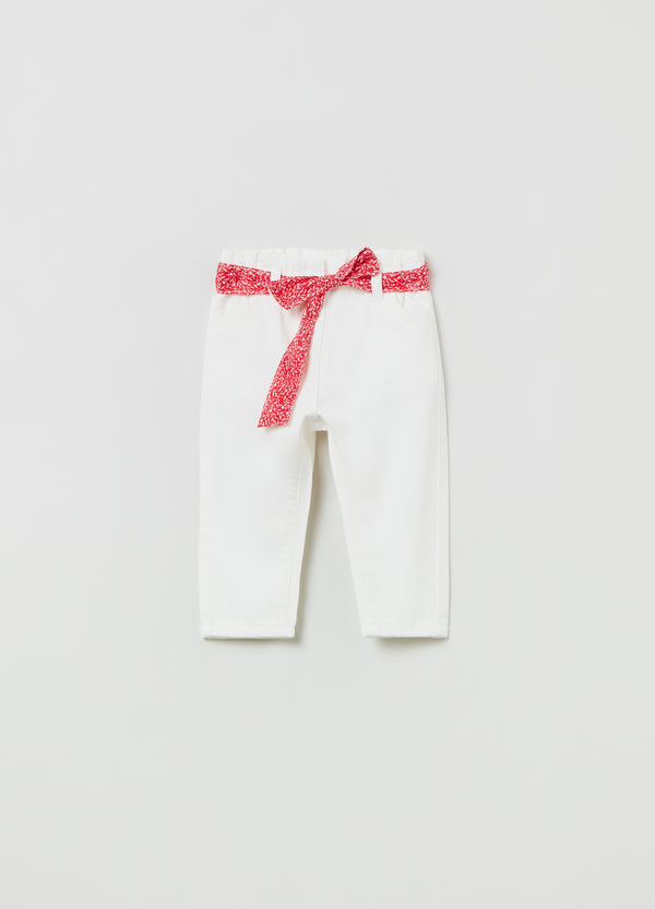 OVS Kids Girl Baggy-Fit Cotton Jeans With Belt