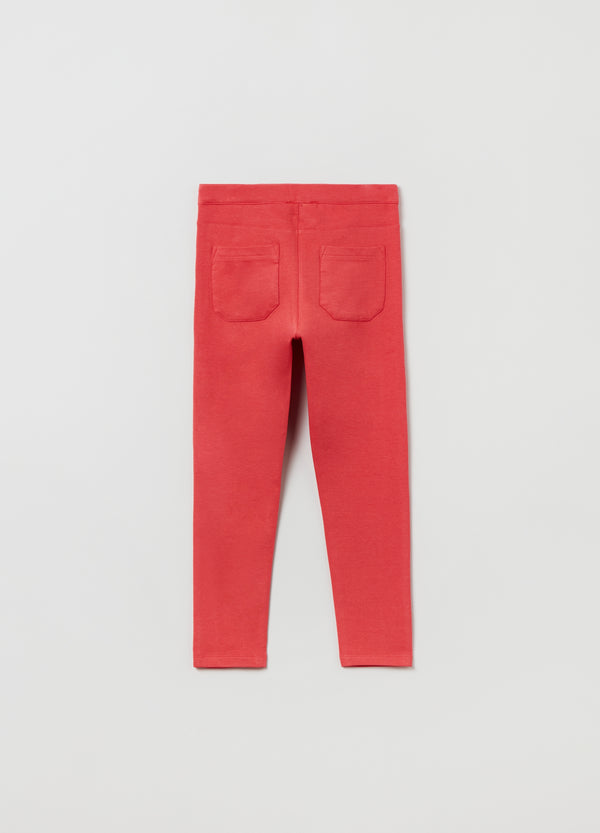 OVS Kids Girl Solid Colour Treggings With Pockets