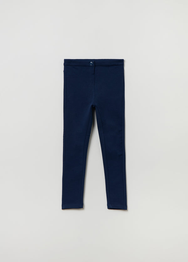 OVS Kids Girl Solid Colour Treggings With Pockets