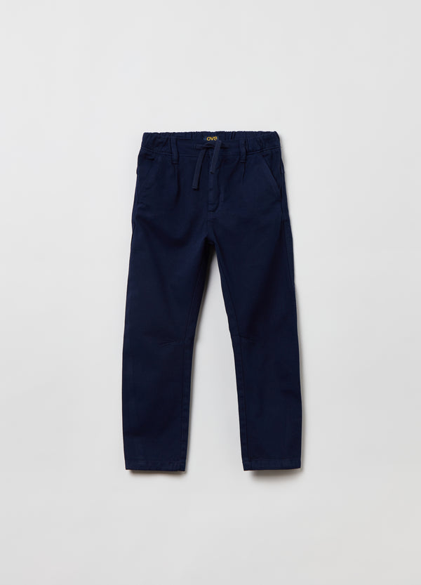 OVS Kids Boy Cotton And Lyocell Trousers Shorts With Drawstring