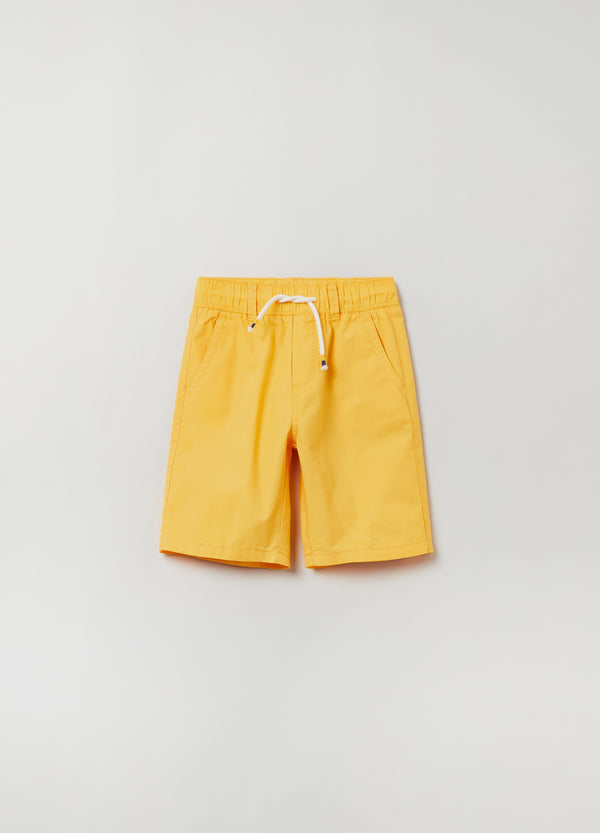 OVS Kids Boy Cotton Bermuda Shorts With Drawstring