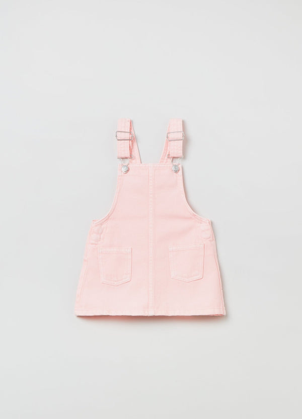 Denim pinafore dress with pockets