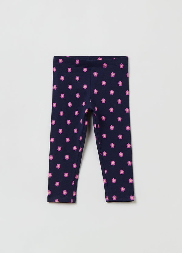 Jersey joggers with ditsy floral print