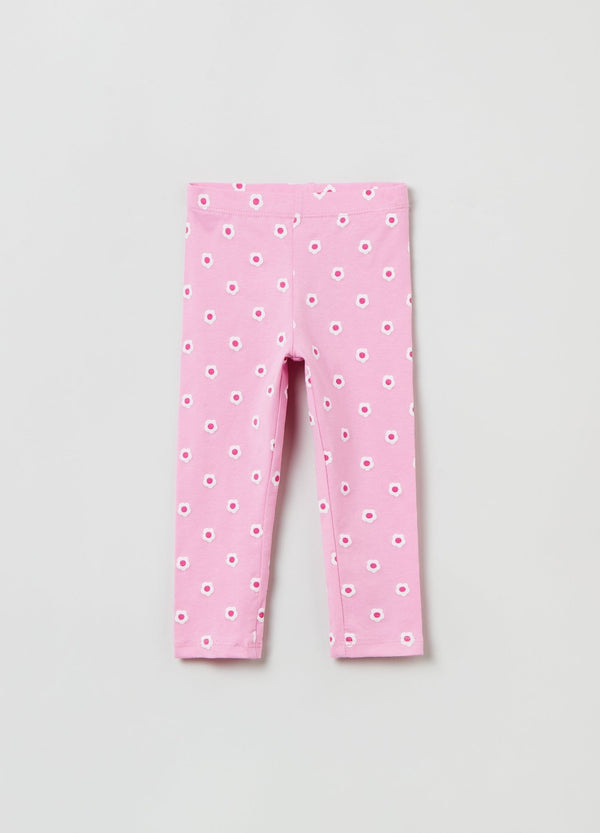 Jersey joggers with ditsy floral print