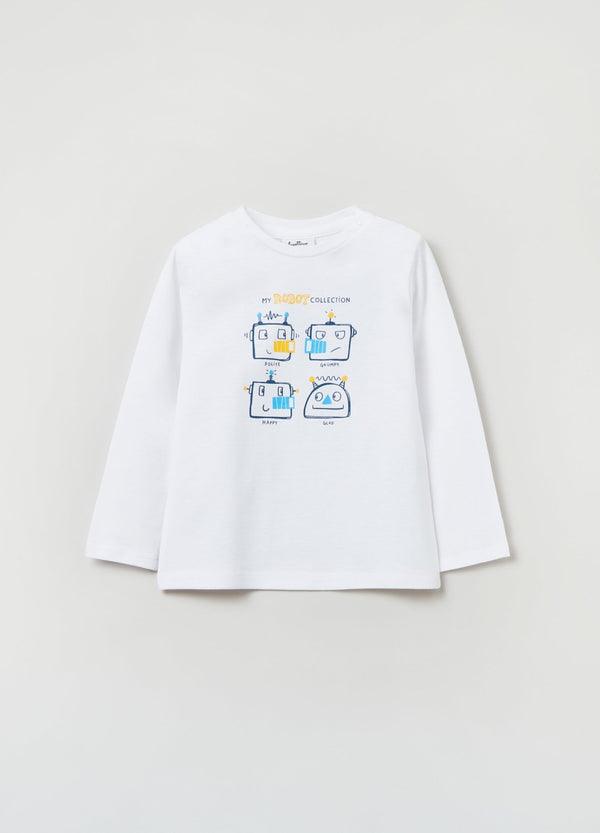 OVS Baby Boy  Robot Print Long Sleeve T-Shirt