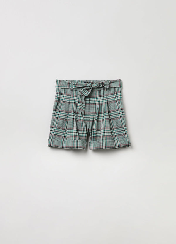 OVS Girls Tartan Check Tie Waist Short