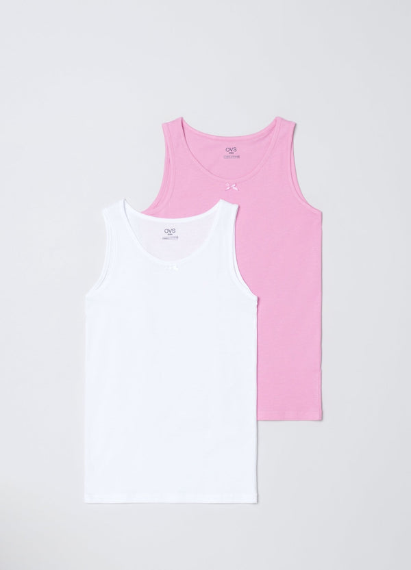 OVS Girls Two-Pack Vests With Bow
