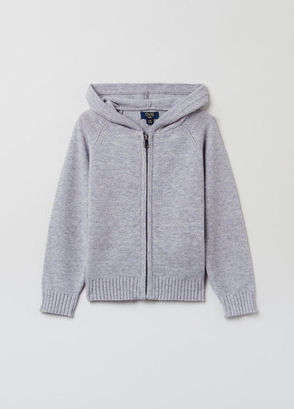 OVS Girls Zip Through Knit Hooded Cardigan