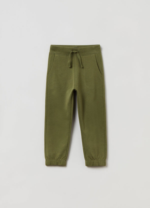 OVS Kids Boy Cotton Joggers With Drawstring
