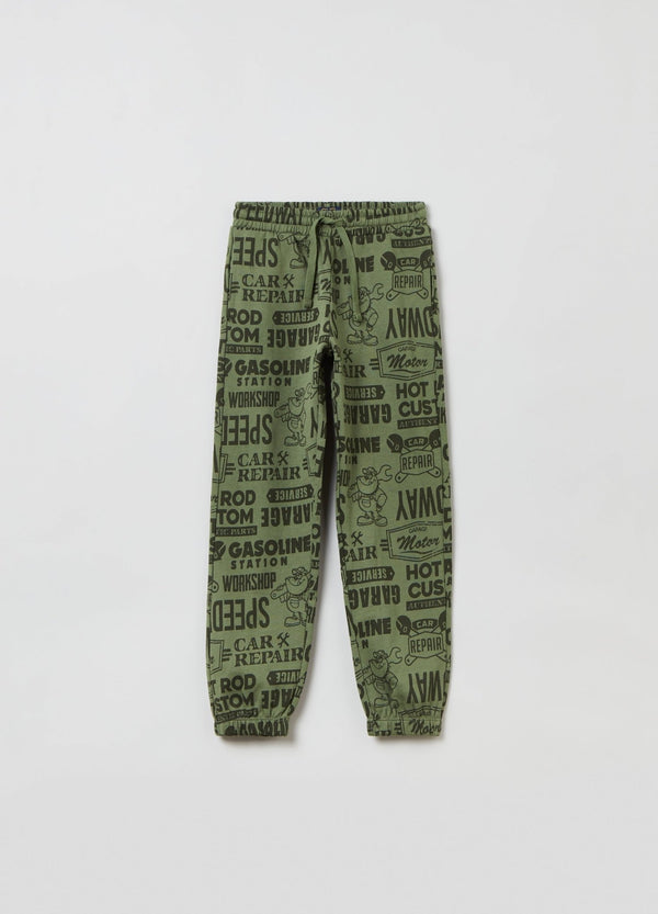 OVS Kids Boy Fleece Joggers With Lettering Print