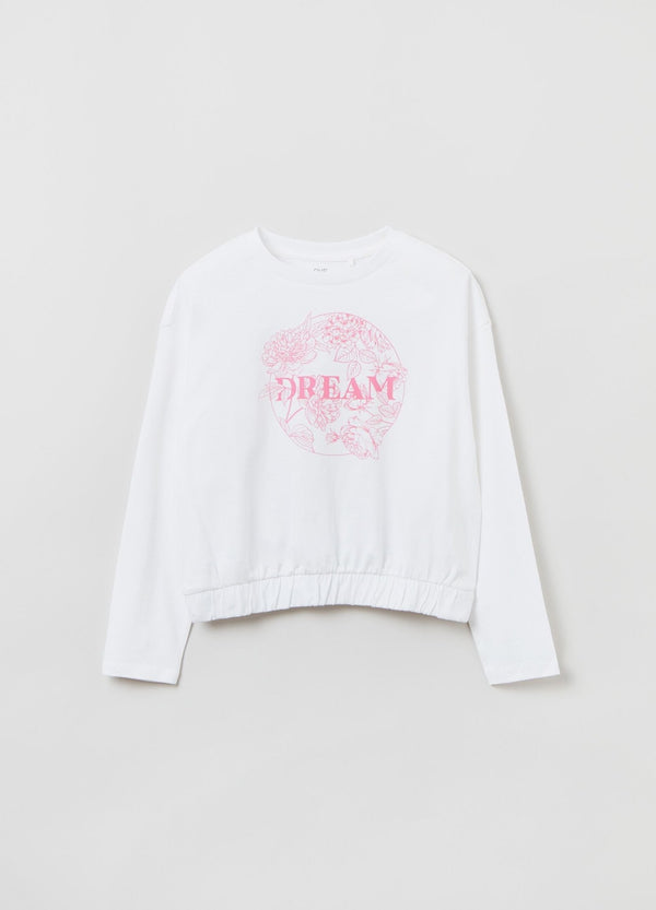 OVS Long-sleeved T-shirt With Flowers Print