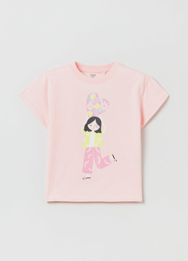 T-shirt with glitter print