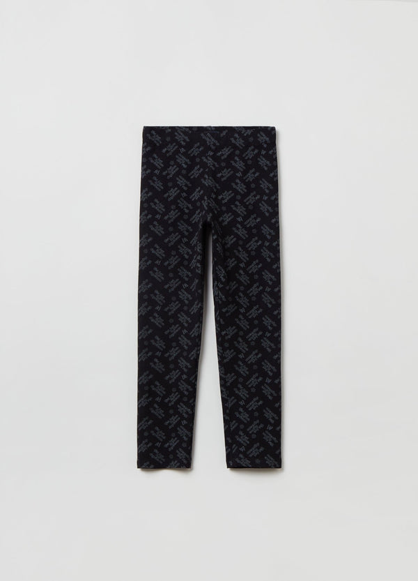 Three-quarter leggings with print