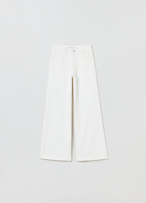 Wide-leg jeans with five pockets